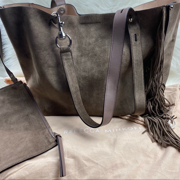 Rebecca Minkoff Handbags - REBECCA MINKOFF NWOT Suede Fringe Tote w/pouch